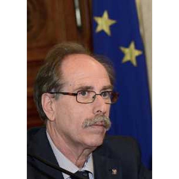 Gianni Torrenti (Assessore regionale Cultura) alla conferenza stampa di fine anno "2014 il coraggio delle scelte", nella sede della Regione FVG in piazza Unità d'Italia - Trieste 19/12/2014