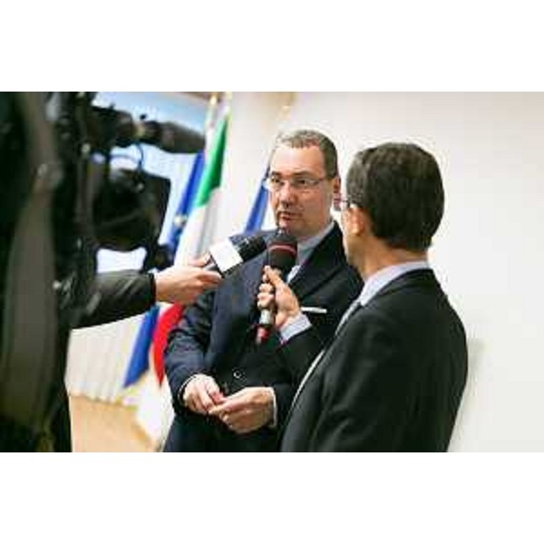 Sergio Bolzonello (Vicepresidente Regione FVG e assessore Attività produttive) alla conferenza stampa di presentazione di "Rilancimpresa.FVG - Riforma delle Politiche Industriali" - Udine 20/12/2014