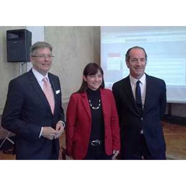 Peter Kaiser [Governatore Land Carinzia (A)], Luca Zaia (Presidente Regione Veneto) e Debora Serracchiani (Presidente Regione Friuli Venezia Giulia) all'Assemblea del Gruppo Europeo di Cooperazione Territoriale (GECT) "Euregio Senza Confini" - Trieste 22/12/2014