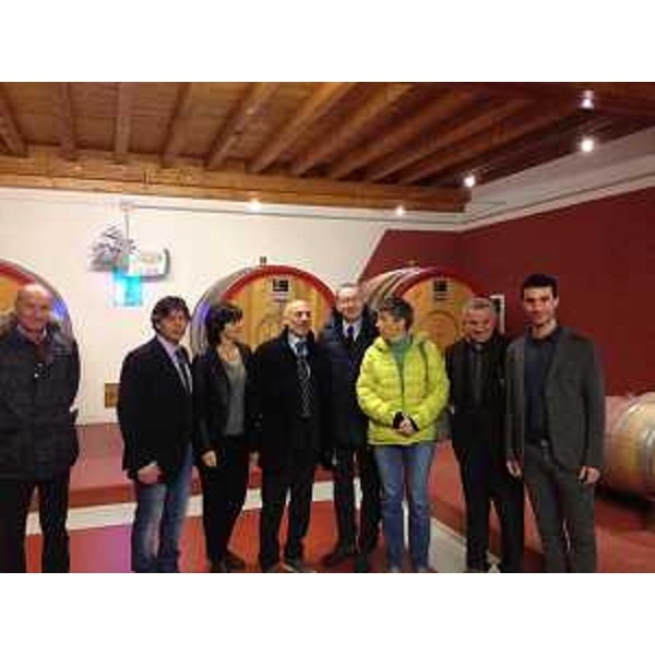 Sergio Bolzonello (Vicepresidente FVG e assessore Attività produttive) visita l'Azienda Vini Biologici Montalbano - Savorgnano del Torre 23/12/2014