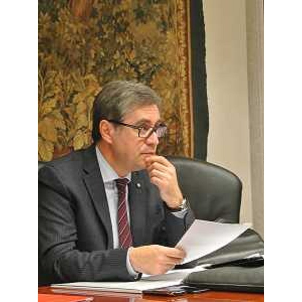 Francesco Peroni (Assessore regionale Finanze, Patrimonio, Coordinamento e Programmazione Politiche economiche e comunitarie) durante la riunione della Giunta regionale del FVG - Trieste 09/01/2015