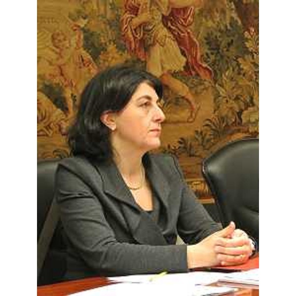 Mariagrazia Santoro (Assessore regionale Infrastrutture, Mobilità, Pianificazione territoriale, Lavori pubblici, Università) durante la riunione della Giunta regionale del FVG - Trieste 09/01/2015