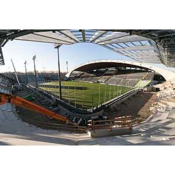 Cantiere dei lavori per il nuovo Stadio Friuli - Udine 19/01/2015