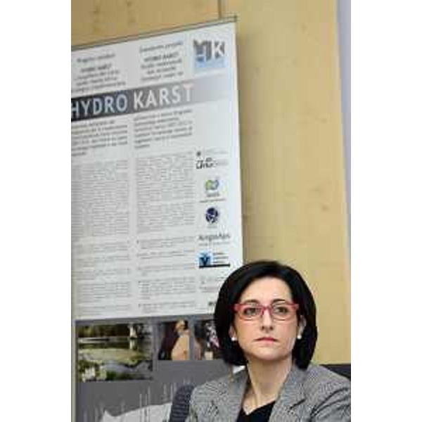 Sara Vito (Assessore regionale Ambiente ed Energia) al convegno sul Progetto "HYDRO KARST, L'acquifero del Carso quale risorsa idrica strategica transfrontaliera", all'AREA Science Park di Padriciano - Trieste 21/01/2015