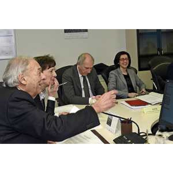 Ettore Romoli (Sindaco Gorizia, presidente CAL) e Sara Vito (Assessore regionale Ambiente ed Energia) durante la seduta del Consiglio delle Autonomie Locali (CAL) - Udine 22/01/2015