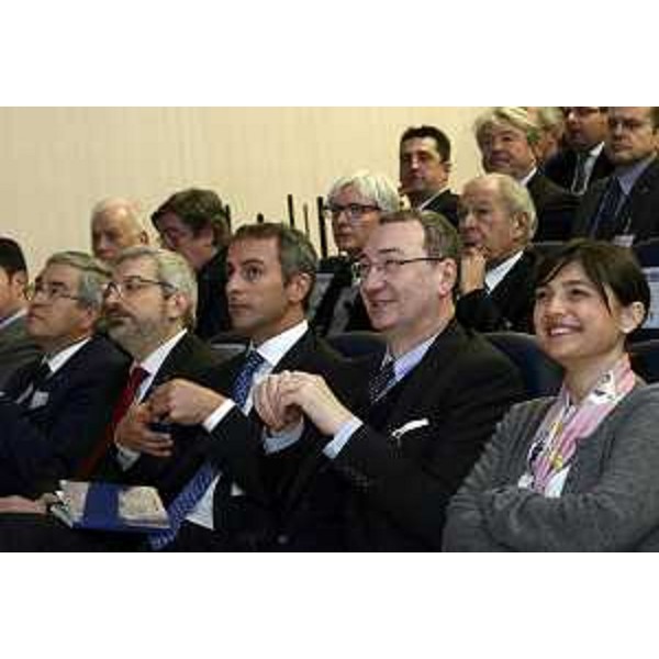 Sergio Bolzonello (Vicepresidente Regione FVG e assessore Attività produttive) e Debora Serracchiani (Presidente Regione Friuli Venezia Giulia) all' "Incontro sul territorio" dedicato dall'Associazione Bancaria Italiana (ABI) al FVG - Udine 24/01/2015