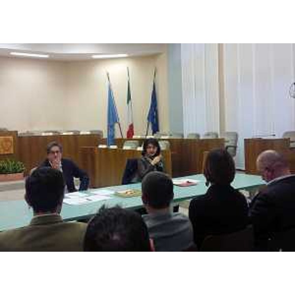 Maurizio Ionico [Amministratore unico Ferrovie Udine Cividale (FUC)] e Mariagrazia Santoro (Assessore regionale Infrastrutture e Mobilità) incontrano i sindaci dei comuni interessati dalla tratta ferroviaria Sacile–Gemona - Maniago 29/01/2015