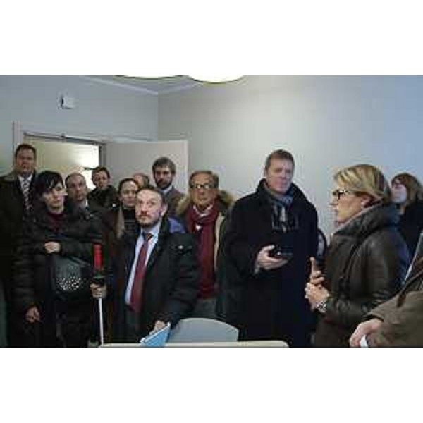 Maria Sandra Telesca (Assessore regionale Salute, Integrazione socio-sanitaria, Politiche sociali e Famiglia) all'inaugurazione dei tre nuovi appartamenti "domotici" realizzati dall'Azienda pubblica di servizi alla persona ITIS a "Casa Rusconi", in via della Valle - Trieste 03/02/2015