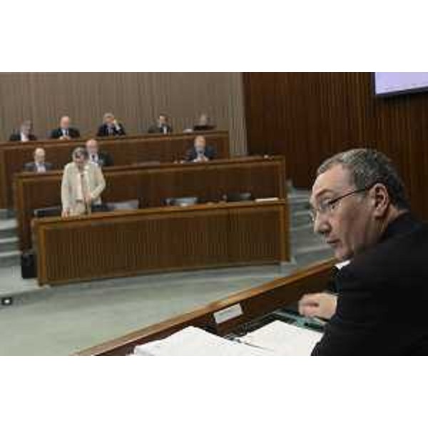 Sergio Bolzonello (Vicepresidente Regione FVG e assessore Attività produttive, Commercio, Cooperazione, Risorse agricole e forestali) durante i lavori del Consiglio regionale - Trieste 03/02/2015