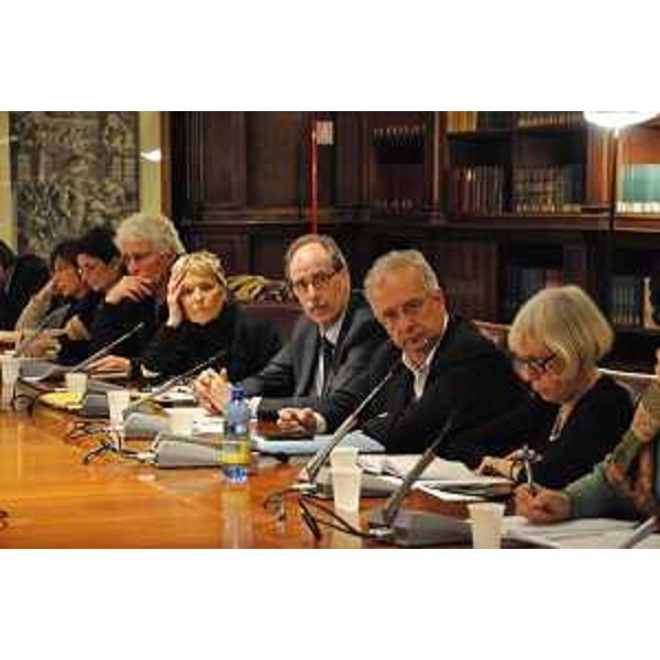 Gianni Torrenti (Assessore regionale Cultura) al Tavolo della prima riunione della Commissione per le celebrazioni del 40° anniversario della morte di Pier Paolo Pasolini, al MiBACT - Roma 05/02/2015