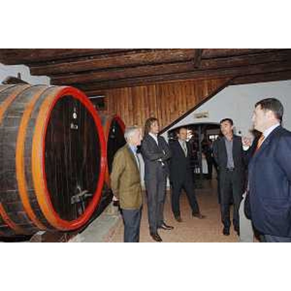 Riccardo Illy (Presidente Regione Friuli Venezia Giulia) e Franco Iacop (Assessore regionale Autonomie locali) visitano un'azienda agricola in comune di Chiopris Viscone. (Chiopris Viscone 28/09/07)