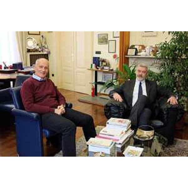 Franco Gabrielli (Capo Dipartimento Protezione civile nazionale) e Paolo Panontin (Assessore regionale Protezione civile FVG) - Roma 05/02/2015