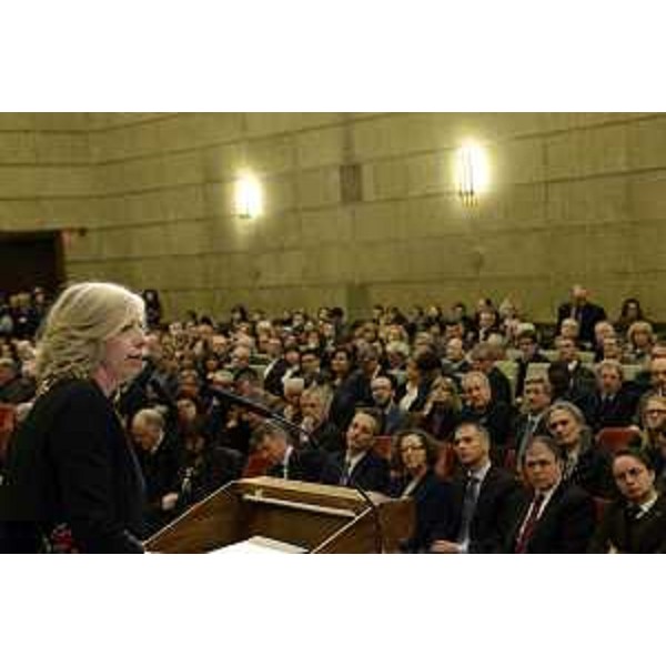 Stefania Giannini (Ministro Istruzione, Università e Ricerca) interviene all'inaugurazione dell'Anno Accademico 2014-2015 dell'Università degli Studi - Trieste 06/02/2015