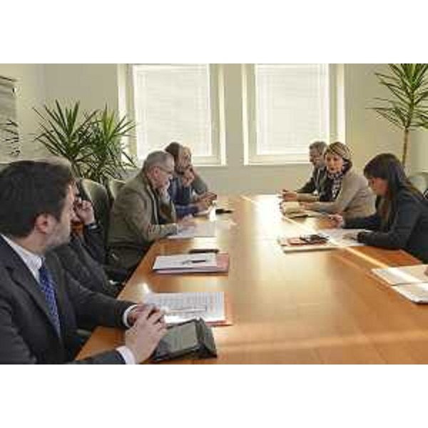 Pier Paolo Benetollo (Direttore generale Azienda Assistenza Sanitaria n. 3 "Alto Friuli-Collinare-Medio Friuli") all'incontro con Adriano Marolongo (Direttore centrale Salute Regione FVG), Maria Sandra Telesca (Assessore regionale Salute) e Debora Serracchiani (Presidente Regione Friuli Venezia Giulia), nella sede della Regione FVG - Tolmezzo 09/02/2015