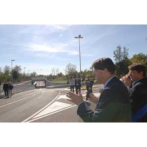 Lodovico Sonego (Assessore regionale Mobilità e Infrasttrutture Trasporto) ed Enrico Gherghetta (Presidente Provincia Gorizia) all'inaugurazione del sottopasso di Begliano, a San Canzian d'Isonzo. (San Canzian d'Isonzo 01/10/2007)