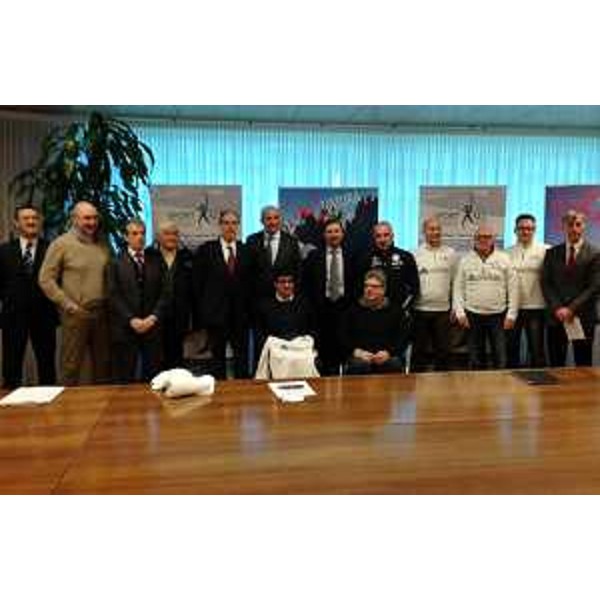 Gianni Torrenti (Assessore regionale Sport) alla presentazione di "Sport For All - 10° Trofeo Hans Erlacher - IPC Alpine Skiing European Cup Final (Sella Nevea 16-19 febbraio 2015), nella sede della Regione FVG - Udine 09/02/2015