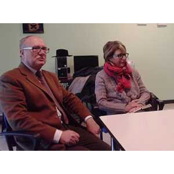 Avellino Masutto [Presidente Consorzio Assistenza Medico PsicoPedagogica (C.A.M.P.P.)] e Maria Sandra Telesca (Assessore regionale Salute, Integrazione socio-sanitaria, Politiche sociali e Famiglia) - Cervignano del Friuli 10/02/2015
