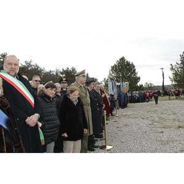 Roberto Cosolini (Sindaco Trieste), Debora Serracchiani (Presidente Regione Friuli Venezia Giulia), Francesca Adelaide Garufi (Prefetto Trieste) e Alessandro Guarisco (Generale, comandante regionale Esercito) alla cerimonia del Giorno del Ricordo, in memoria delle vittime delle foibe, dell'esodo giuliano dalmata e delle vicende del confine orientale del secondo dopoguerra, al monumento nazionale della Foiba di Basovizza - Trieste 10/02/2015