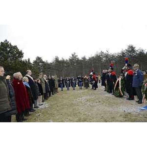 Cerimonia del Giorno del Ricordo, in memoria delle vittime delle foibe, dell'esodo giuliano dalmata e delle vicende del confine orientale del secondo dopoguerra, al monumento nazionale della Foiba di Basovizza - Trieste 10/02/2015