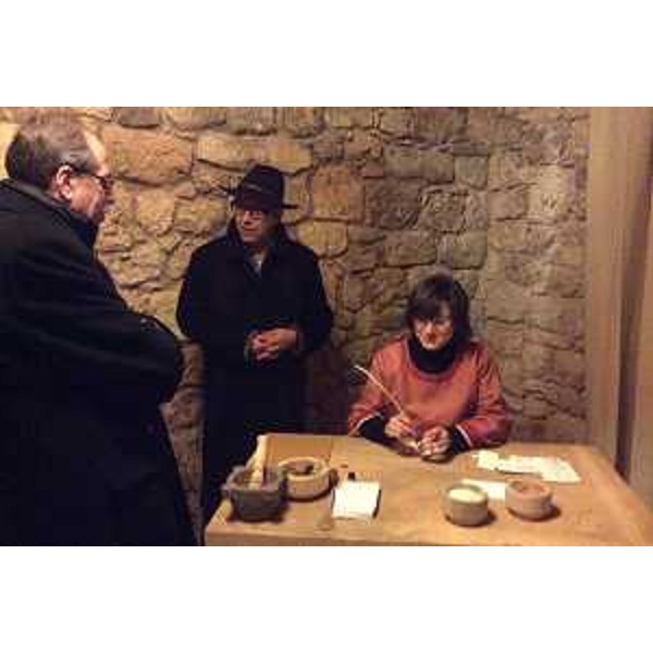 Gianni Torrenti (Assessore regionale Cultura) al Laboratorio dello Scriptorium Foroiuliense, Scuola italiana di Amanuensi - Ragogna 09/02/2015