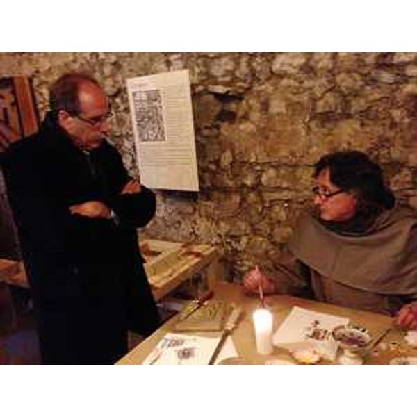 Gianni Torrenti (Assessore regionale Cultura) al Laboratorio dello Scriptorium Foroiuliense, Scuola italiana di Amanuensi - Ragogna 09/02/2015