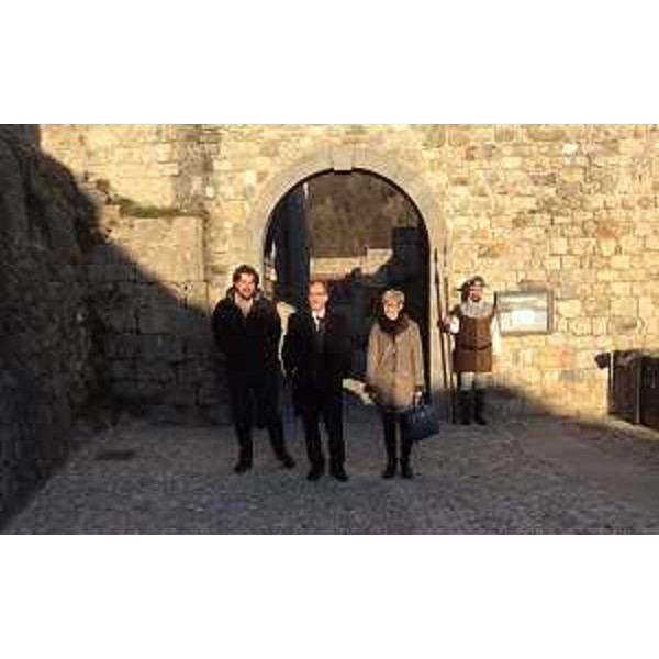 Gianni Torrenti (Assessore regionale Cultura) e Alma Concil (Sindaco Ragogna) al Castello - Ragogna 09/02/2015