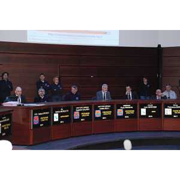 Paolo Panontin (Assessore regionale Protezione civile) all'incontro informativo sull'attività del Centro Funzionale Decentrato (CFD) della Protezione civile del Friuli Venezia Giulia, attivo dal 1° dicembre 2014 - Palmanova 12/02/2015