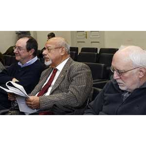 Rappresentanti delle associazioni ambientaliste all'illustrazione del progetto di messa in sicurezza, riconversione industriale e sviluppo produttivo dello stabilimento della Ferriera di Servola (TS) - Trieste 13/02/2015