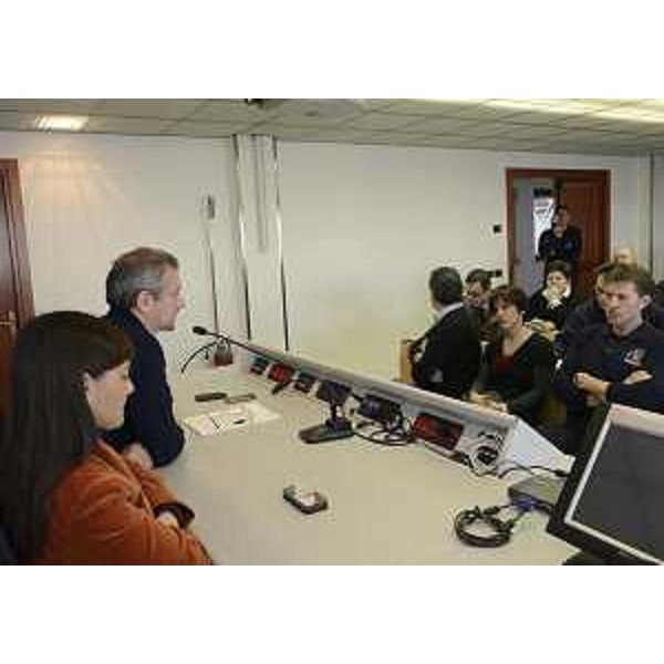 Debora Serracchiani (Presidente Regione Friuli Venezia Giulia) e Luciano Sulli (Direttore centrale Protezione civile FVG) nella sede della Protezione civile del FVG - Palmanova 17/02/2015