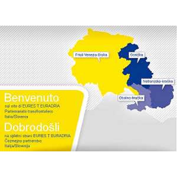 Mappa del portale EURES EURADRIA - Partenariato transfrontaliero Italia / Slovenia (Foto tratta da euradria.org)