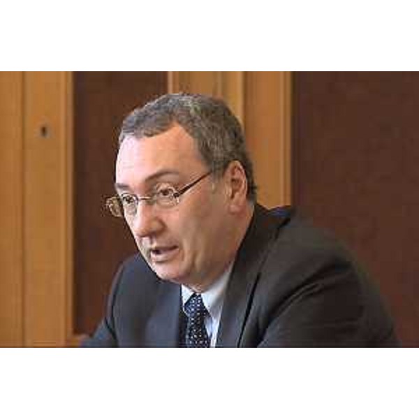 Sergio Bolzonello (Vicepresidente Regione FVG e assessore Attività produttive, Commercio, Cooperazione, Risorse agricole e forestali) alla riunione sul futuro del Festival Vegetariano, nella sede della CCIAA - Gorizia 19/02/2015