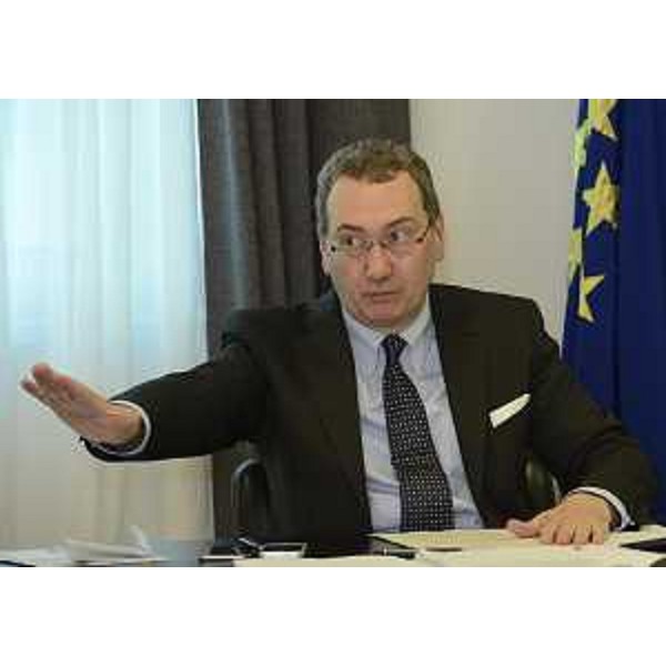 Sergio Bolzonello (Vicepresidente Regione FVG e assessore Attività produttive, Commercio, Cooperazione, Risorse agricole e forestali) durante la riunione della Giunta regionale del FVG - Udine 20/02/2015