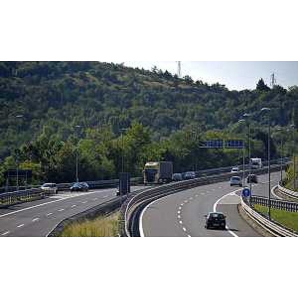 Uscita del Casello Trieste Lisert della Autostrada A4, in direzione Venezia (Foto Petrussi / Simone Ferraro - 08/08/2014)