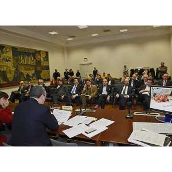 Debora Serracchiani (Presidente Regione Friuli Venezia Giulia) e Sergio Bolzonello (Vicepresidente Regione FVG e assessore Attività produttive, Commercio, Cooperazione, Risorse agricole e forestali) alla presentazione delle iniziative previste per la partecipazione del Friuli Venezia Giulia a EXPO Milano 2015 - Trieste 27/02/2015