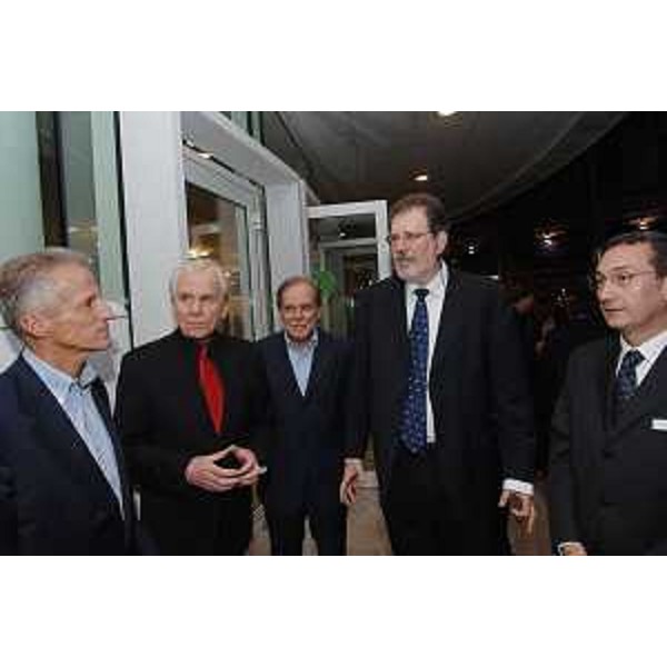 Riccardo Illy (Presidente Regione Friuli Venezia Giulia), David Robinson (Direttore Festival) e Sergio Bolzonello (Sindaco Pordenone) all'apertura de "Le Giornate del Cinema Muto", festival che si tiene al Teatro Comunale di Pordenone. (Pordenone 06/10/07)