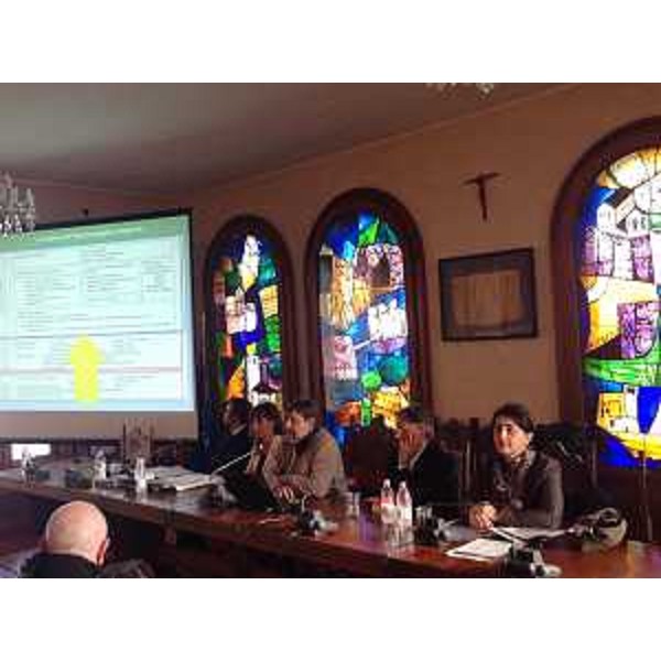 Mariagrazia Santoro (Assessore regionale Infrastrutture e Pianificazione territoriale) al workshop "I paesaggi costieri e lagunari", primo incontro per la Redazione del Piano Paesaggistico Regionale (PPR), nella Sala consiliare - Grado 09/03/2015