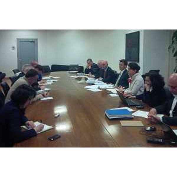 Mariagrazia Santoro (Assessore regionale Infrastrutture e Mobilità) incontra Orazio Iacono (Direttore Divisione Passeggeri Trenitalia), Simone Gorini (Direttore Divisione Passeggeri Trenitalia FVG) e rappresentanti del Comitato pendolari Alto Friuli - Udine 11/03/2015