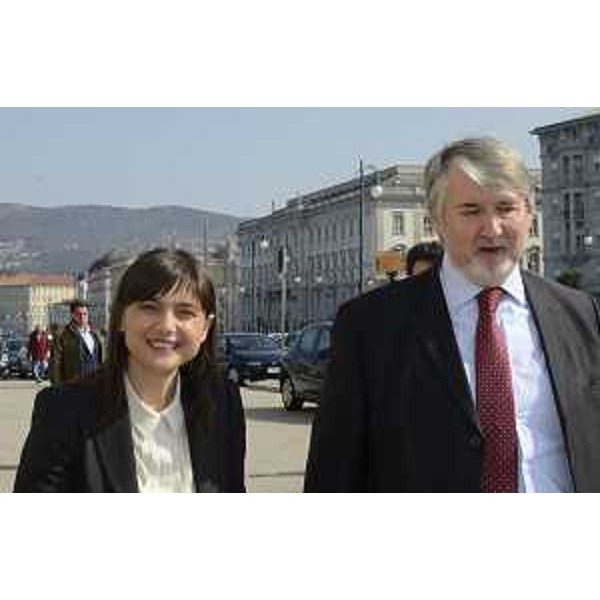 Debora Serracchiani (Presidente Regione Friuli Venezia Giulia) e Giuliano Poletti (Ministro Lavoro e Politiche sociali) - Trieste 14/03/2015