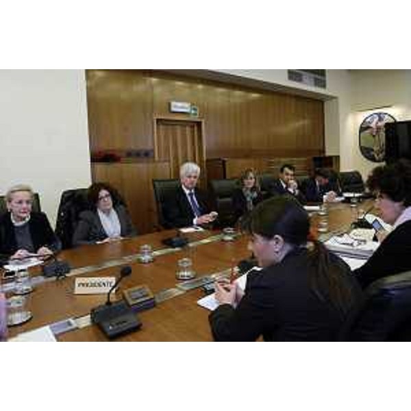 Debora Serracchiani (Presidente Regione Friuli Venezia Giulia) e Loredana Panariti (Assessore regionale Lavoro, Formazione, Istruzione, Pari Opportunità, Politiche giovanili e Ricerca) incontrano i rappresentanti delle quattro Province del Friuli Venezia Giulia sul trasferimento delle loro funzioni alla Regione - Trieste 17/03/2015