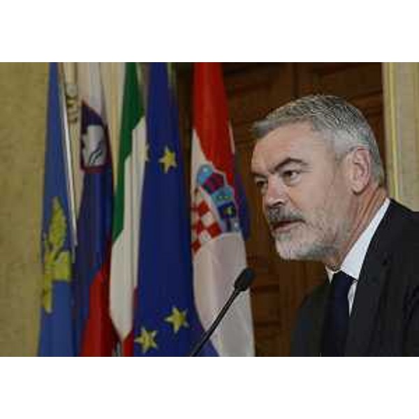 Paolo Panontin (Assessore regionale Funzione pubblica, Autonomie locali, Coordinamento Riforme) al convegno "Il regime probatorio nel processo amministrativo" nel Salone di Rappresentanza del Palazzo della Regione Friuli Venezia Giulia in piazza Unità d'Italia - Trieste 19/03/2015