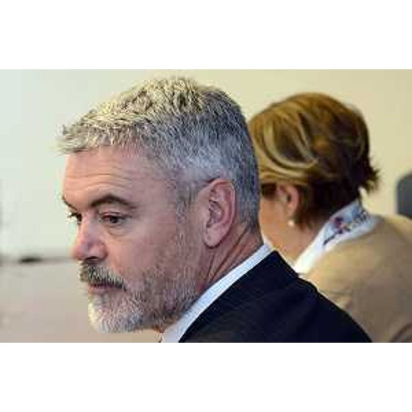 Paolo Panontin (Assessore regionale Caccia e Risorse ittiche) durante la riunione della Giunta regionale del Friuli Venezia Giulia - Trieste 20/03/2015