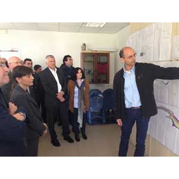 Debora Serracchiani (Presidente Regione Friuli Venezia Giulia) alla cerimonia di riconsegna del cantiere per il dragaggio del fiume Corno - San Giorgio di Nogaro 01/04/2015