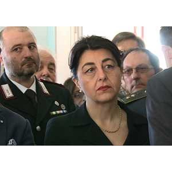 Mariagrazia Santoro (Assessore regionale Infrastrutture) alla cerimonia di riconsegna del cantiere per il dragaggio del fiume Corno - San Giorgio di Nogaro 01/04/2015