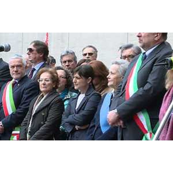 Debora Serracchiani (Presidente Regione Friuli Venezia Giulia) al Monumento Nazionale della Risiera di San Sabba per le celebrazioni della Liberazione - Trieste 25 aprile 2015