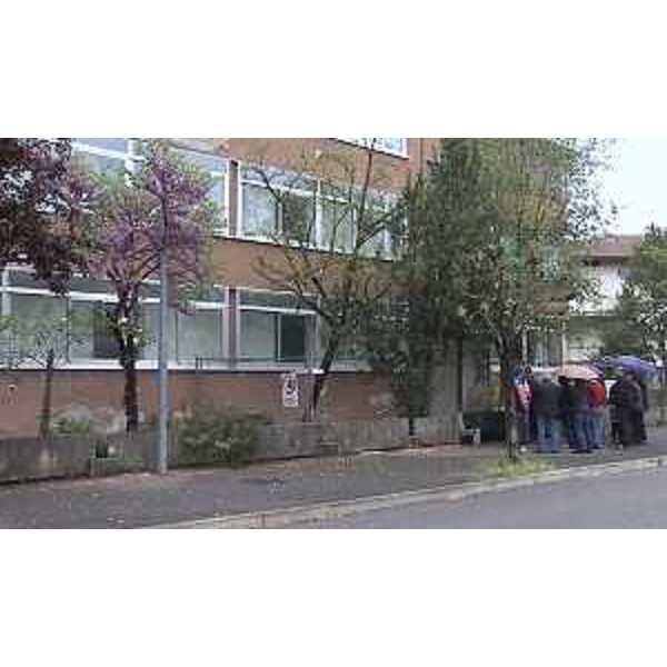 La palazzina nella quale sono stati recuperati 10 alloggi dall'ATER di Gorizia, in via Bancaria - Cormons 27/04/2015