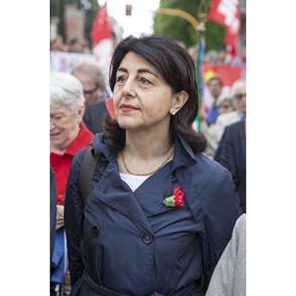 Mariagrazia Santoro (Assessore regionale Infrastrutture) alle celebrazioni del LXX Anniversario della Liberazione - Udine 25/04/2015 (Foto Max Udine)