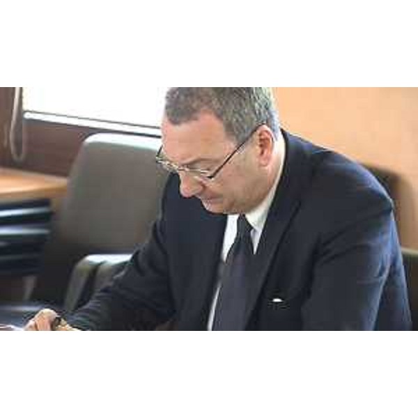Sergio Bolzonello (Vicepresidente Regione FVG e assessore Attività produttive, Commercio, Cooperazione, Risorse agricole e forestali) durante la riunione della Giunta regionale - Pordenone 30/04/2015