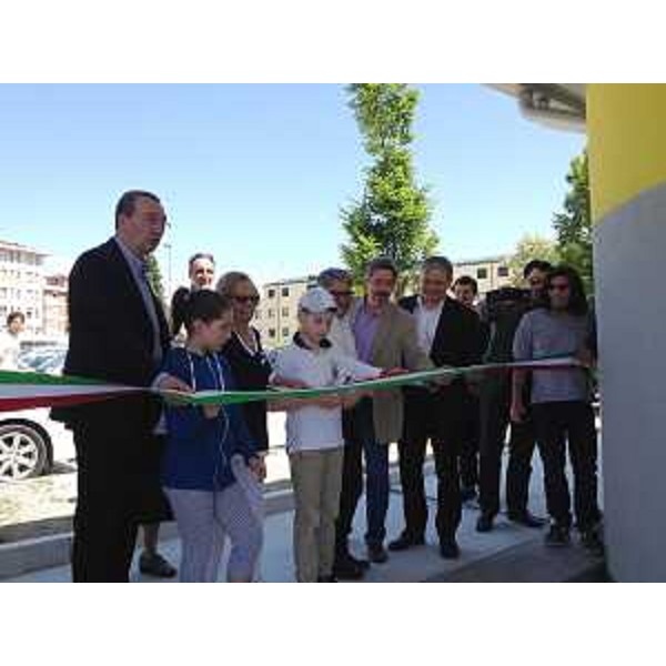 Sergio Bolzonello (Vicepresidente Regione FVG e assessore Attività produttive) all'inaugurazione degli spogliatoi del Centro sportivo Gallini - Pordenone 09/05/2015