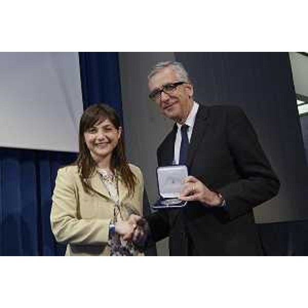 I presidenti Debora Serracchiani (Regione Friuli Venezia Giulia) e Francesco Pigliaru (Regione Sardegna) al convegno "Il futuro della Specialità delle Regioni Autonome", all'Auditorium del Museo Revoltella - Trieste 09/05/2015