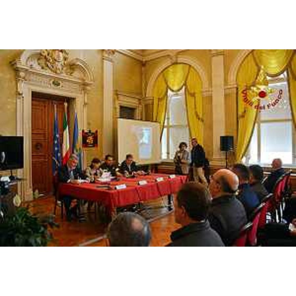 Il primo seminario internazionale "Antincendio in mare / Sea-fire fighting", nella sede della Regione FVG - Trieste 13/05/2015 (Foto Vigili del Fuoco Trieste)